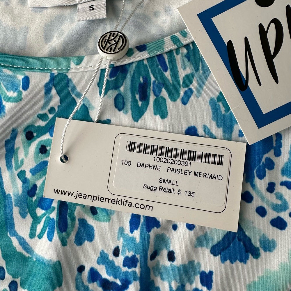 Jean-Pierre Klifa Paris Daphne 3/4 Sleeve Dress in Paisley Mermaid Print NWT - Picture 5 of 11